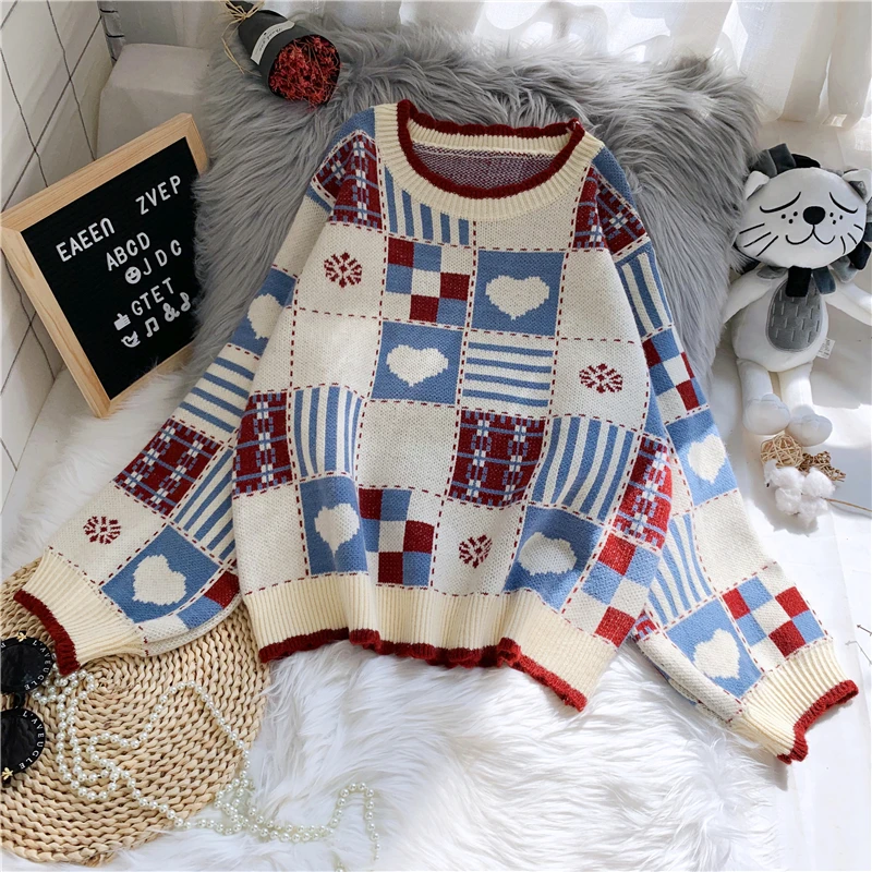 Retro Autumn And Winter Knit Pullover 2020 New Korean Loose Sweater Women's Casual Jumper Long Sleeve O-Neck Knitted Tops
Retro Autumn And Winter Knit Pullover 2020 New Korean Loose Sweater Women's Casual Jumper Long Sleeve O-Neck Knitted Tops