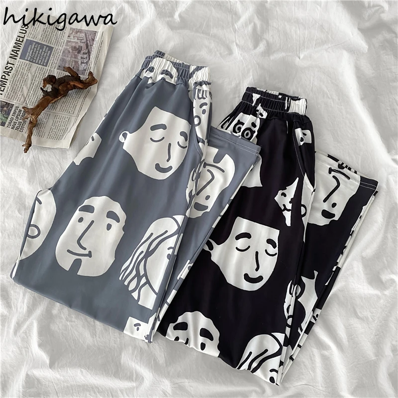 Hikigawa Streetwear Women Wide Leg Pants Harajuku BF Elastic Waist Straight Trousers 2021 New Bottoms Korean Fashion Pantalon
Hikigawa Streetwear Women Wide Leg Pants Harajuku BF Elastic Waist Straight Trousers 2021 New Bottoms Korean Fashion Pantalon
