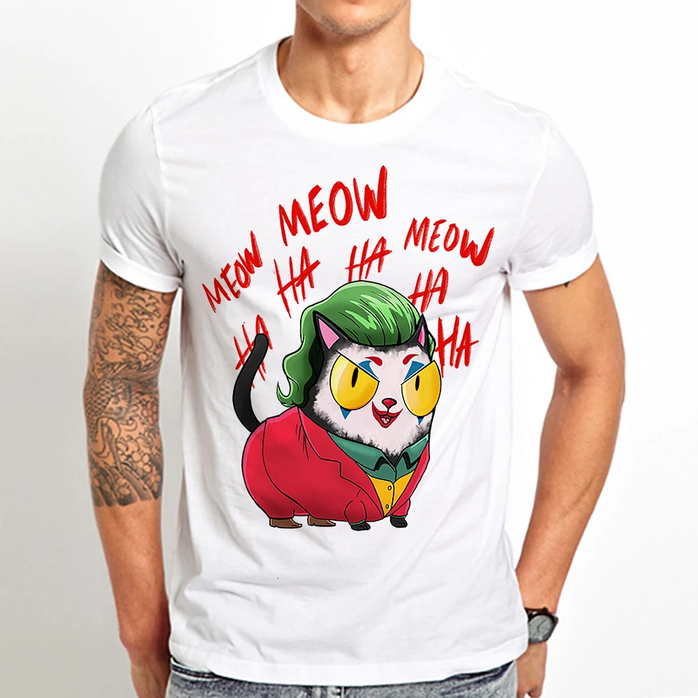 Feline Joker meow funny t shirt men 2020 summer new white casual homme cool hipster streetwear tshirt
Feline Joker meow funny t shirt men 2020 summer new white casual homme cool hipster streetwear tshirt