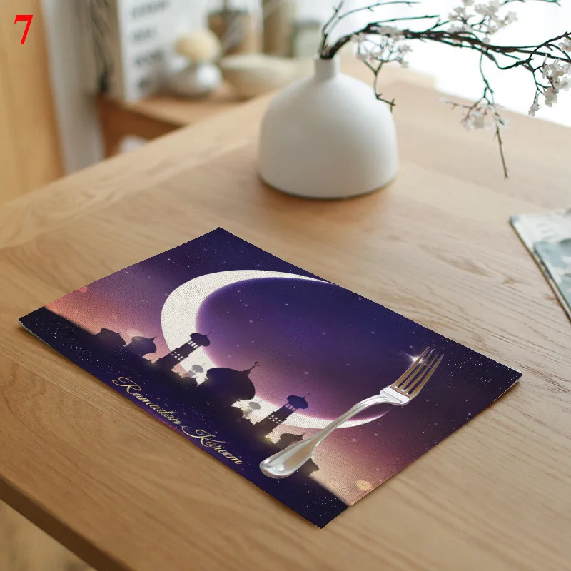 1PC Dining Tableware Pad Linen Insulation Pads Muslim Ramadan Golden Moon Star Table Mat Kitchen Accessories Bowl Coaster Hot
1PC Dining Tableware Pad Linen Insulation Pads Muslim Ramadan Golden Moon Star Table Mat Kitchen Accessories Bowl Coaster Hot