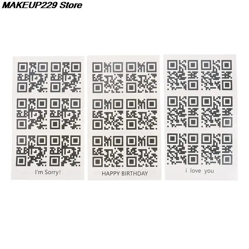 Новая Временная тату-наклейка для мужчин женщин креативная любовь QR-код