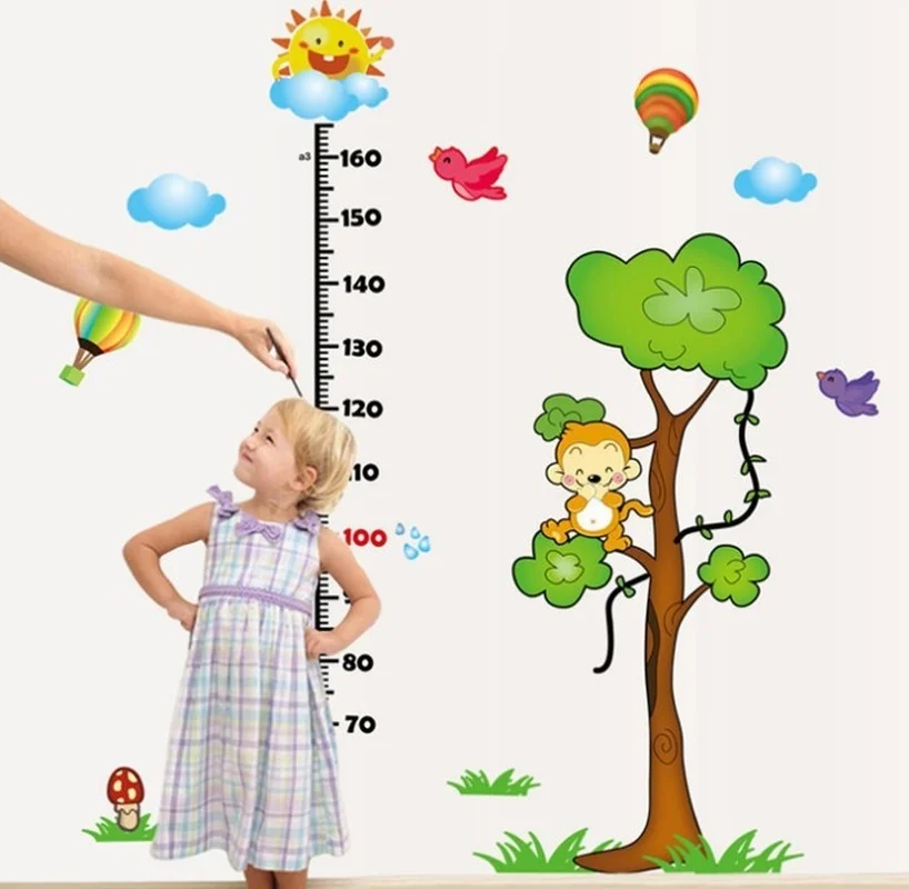 Cartoon animal height ruler monkey tree hot air balloon height sticker for children bedroom livingroom cute Decorative Mural
Cartoon animal height ruler monkey tree hot air balloon height sticker for children bedroom livingroom cute Decorative Mural