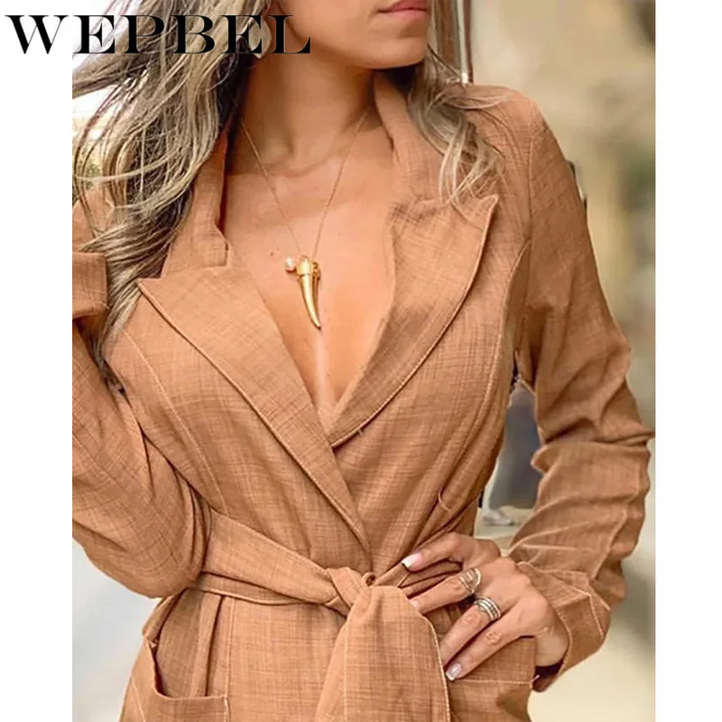WEPBEL Ladies Plus Size Casual Office Wear Cardigan Solid Slim Fit Suit Jacket Women Casual Long Sleeve Lapel Collar Blazers
WEPBEL Ladies Plus Size Casual Office Wear Cardigan Solid Slim Fit Suit Jacket Women Casual Long Sleeve Lapel Collar Blazers