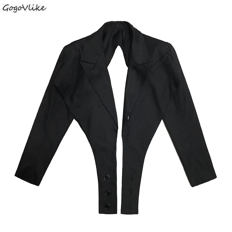 Women Black Cross Bandage Short Blazer New Long Sleeve Loose Fit Jacket Fashion Spring Autumn 2020 Sexy Crop Blazer LT545S50 
Women Black Cross Bandage Short Blazer New Long Sleeve Loose Fit Jacket Fashion Spring Autumn 2020 Sexy Crop Blazer LT545S50