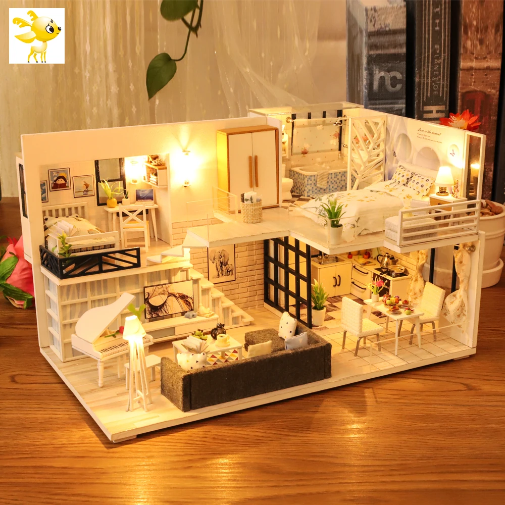 DIY-KIT DIY Dollhouse Kit Wooden Doll House Miniature House Furniture Kit Toys For Children Christmas Gift TD32
DIY-KIT DIY Dollhouse Kit Wooden Doll House Miniature House Furniture Kit Toys For Children Christmas Gift TD32
