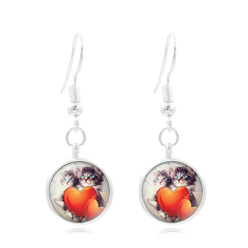 Cute Love Cat Art Photo Cabochon Glass Jewelry Set Fashion Necklace Bracelet Earring Jewelry Sets for Women Gifts Earrings
Cute Love Cat Art Photo Cabochon Glass Jewelry Set Fashion Necklace Bracelet Earring Jewelry Sets for Women Gifts Earrings