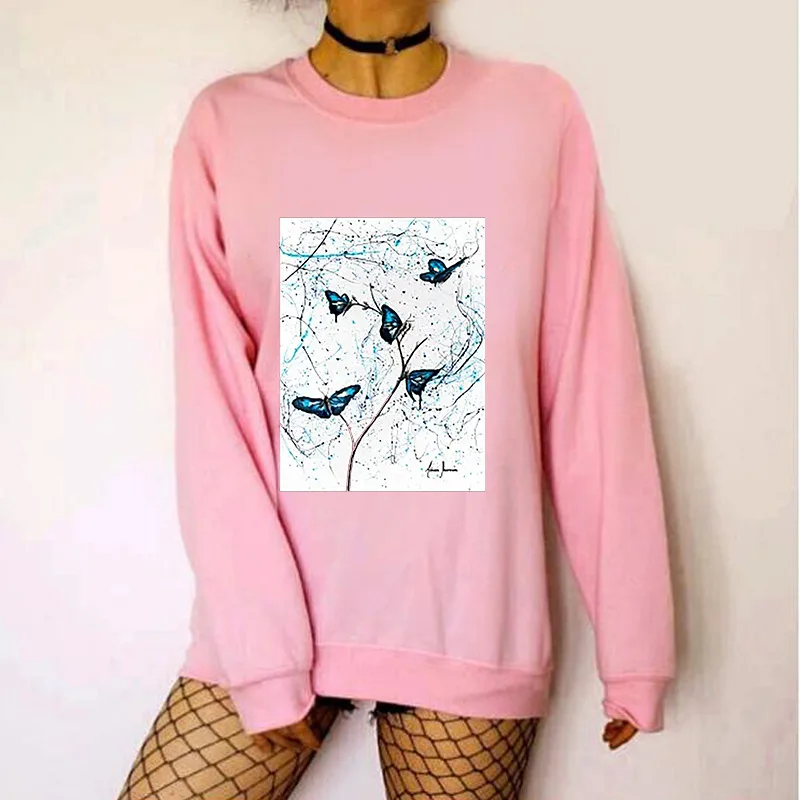 Women Hoodie Butterfly Square Printed Hoodies Women Fleece Long Sleeve O Neck Loose Sweatshirt Girls Pullovers Winter
Women Hoodie Butterfly Square Printed Hoodies Women Fleece Long Sleeve O Neck Loose Sweatshirt Girls Pullovers Winter