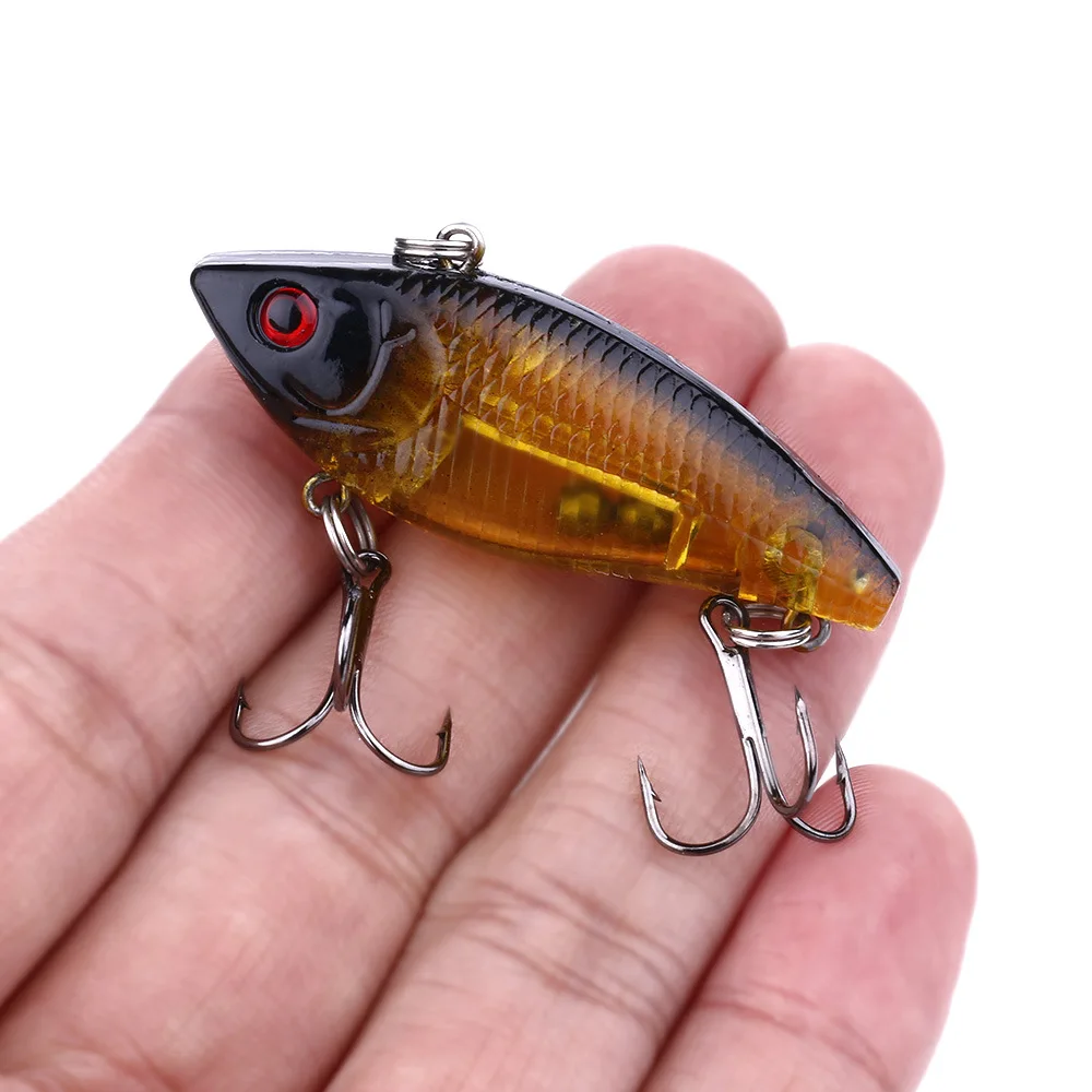 1pcs Hard Sinking Fishing Vibration VIB Lures 5cm 6g High Carbon Steel Treble Hooks Crankbaits Bait Artificial Tackle | Спорт и