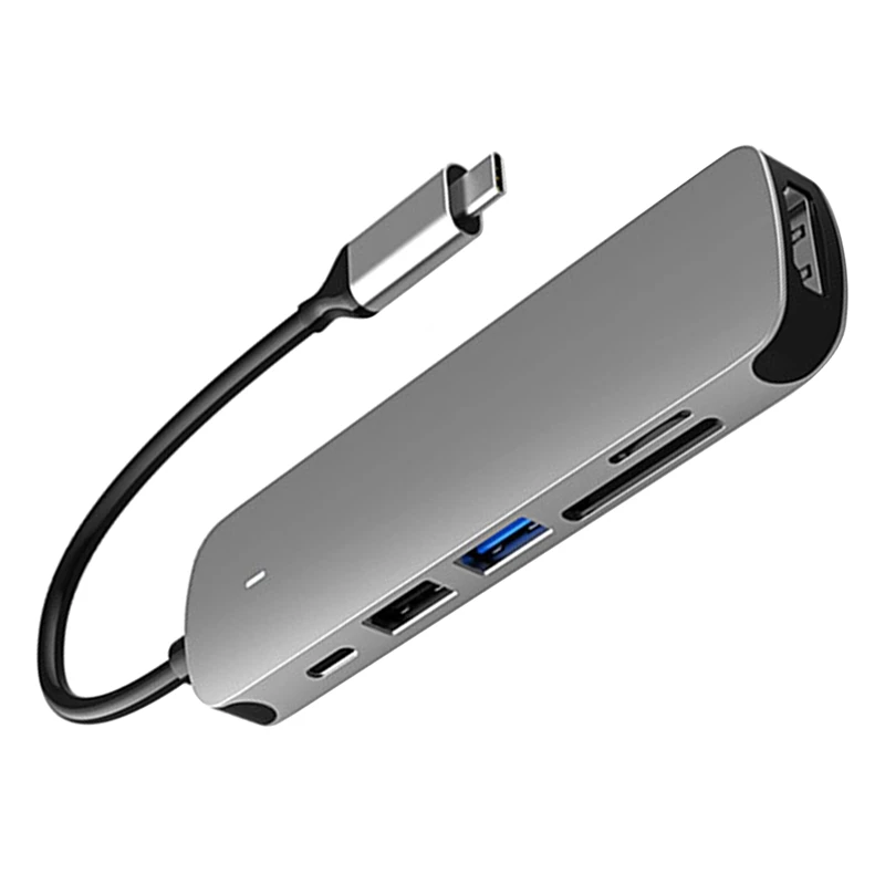 USB C HUB Type C Docking Station 6-In-1 USB 3.0+HDMI-Compatible Support PD Fast Charge for Laptop Samsung S10 Splitter
USB C HUB Type C Docking Station 6-In-1 USB 3.0+HDMI-Compatible Support PD Fast Charge for Laptop Samsung S10 Splitter