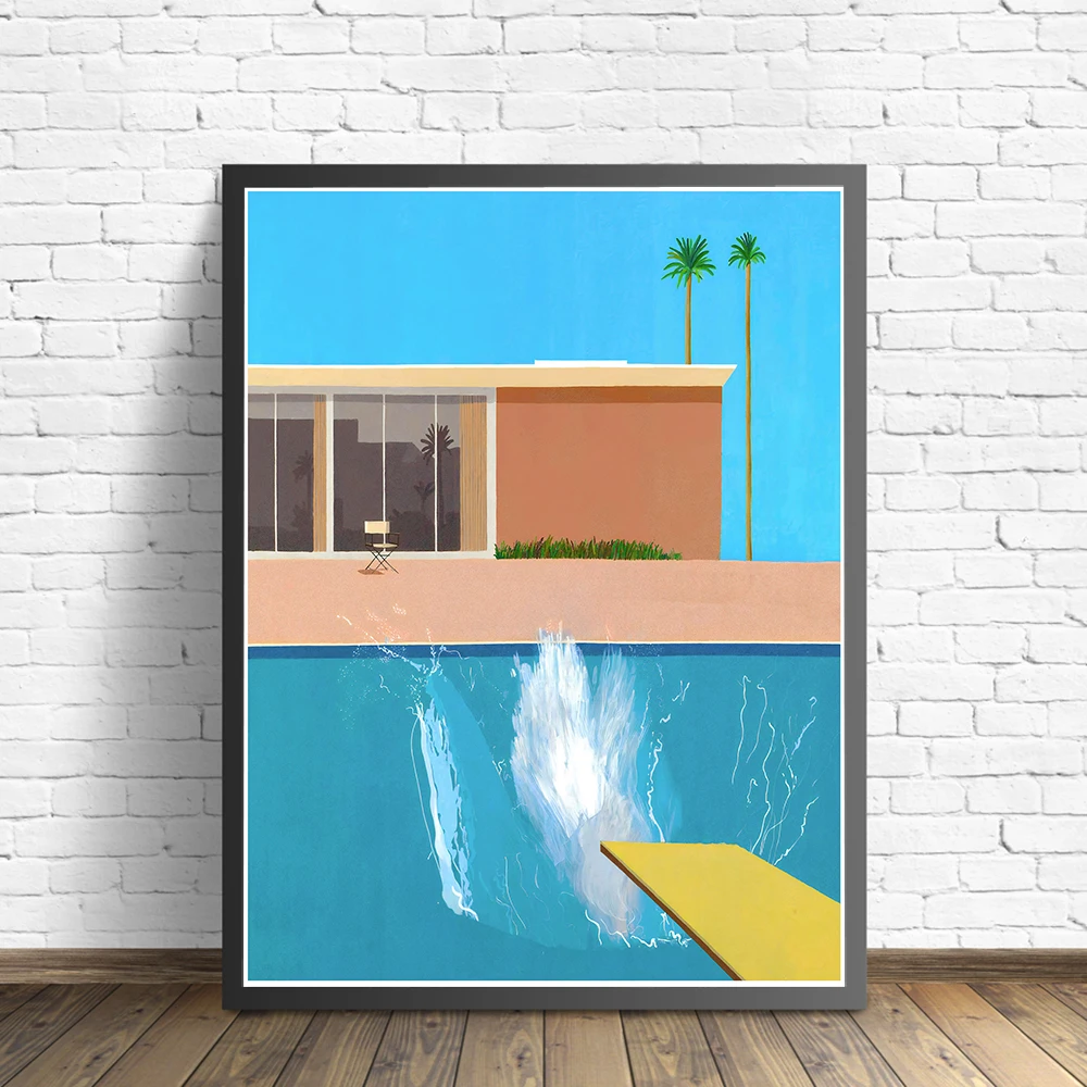 

David Hockney Art Prints Exhibition Vintage Canvas Poster Abstract Artwork for Living Room Wall Art Decor Painting Wall Pictures