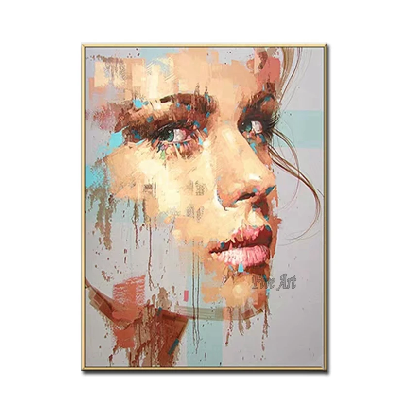 Modern Home Living Room Decoration Sexy Lady Face Oil Painting Art Real Hand-painted Woman Portrait Canvas Picture Wall Artwork
Modern Home Living Room Decoration Sexy Lady Face Oil Painting Art Real Hand-painted Woman Portrait Canvas Picture Wall Artwork