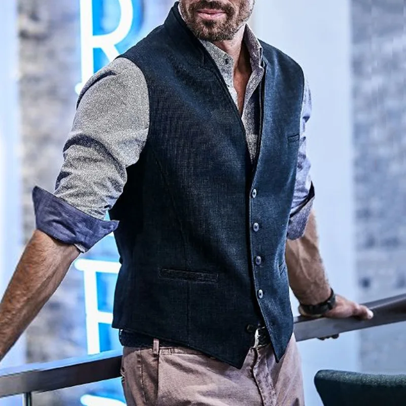 Fashion Men's Vests Grey Defacto Mens Tweed Suit Vest Jacket Steampunk Brown Black Business Waistcoat Plus Size for Man Wedding
Fashion Men's Vests Grey Defacto Mens Tweed Suit Vest Jacket Steampunk Brown Black Business Waistcoat Plus Size for Man Wedding