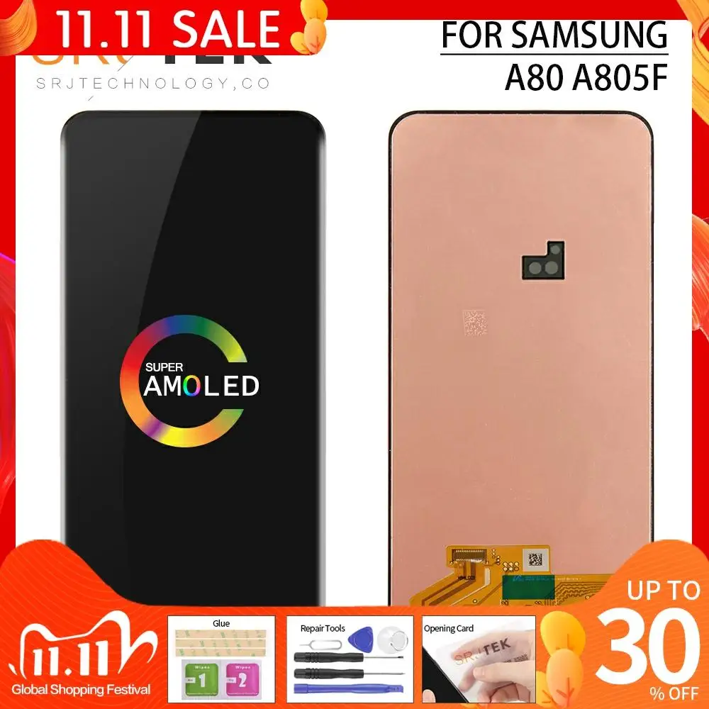 AMOLED Screen For Samsung Galaxy A80 LCD Touch Digitizer Sensor Glass Assembly For Samsung A80 Display A805 A805F A805FD LCD
AMOLED Screen For Samsung Galaxy A80 LCD Touch Digitizer Sensor Glass Assembly For Samsung A80 Display A805 A805F A805FD LCD
