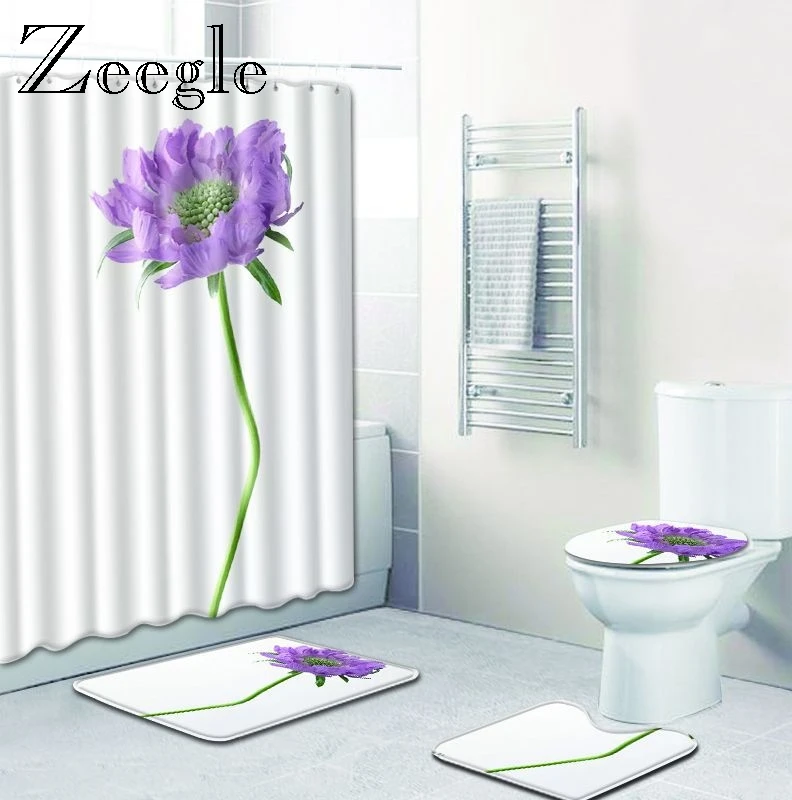 Zeegle Bathroom Mats Anti Slip Shower Mat Set Floral Pattern Bathroom Toilet Rugs Absorbing Carpet Accerssories 4PCS
Zeegle Bathroom Mats Anti Slip Shower Mat Set Floral Pattern Bathroom Toilet Rugs Absorbing Carpet Accerssories 4PCS