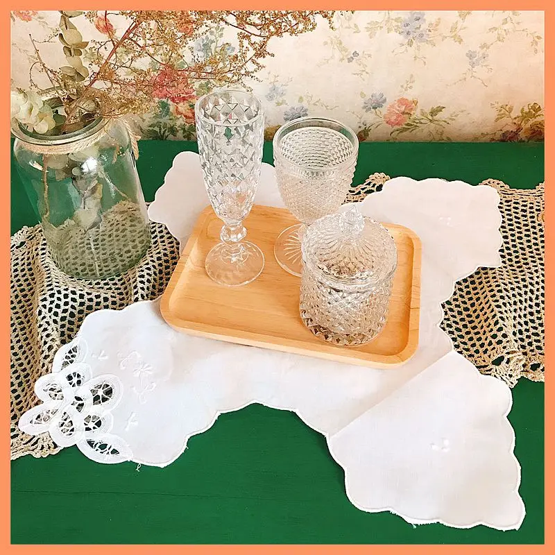 White Cotton Hand Embroidered Floral Tablecloth Table Runner Plate Cushion Placemat Coffee Cup Tea Coaster Kitchen Cover Towel
White Cotton Hand Embroidered Floral Tablecloth Table Runner Plate Cushion Placemat Coffee Cup Tea Coaster Kitchen Cover Towel