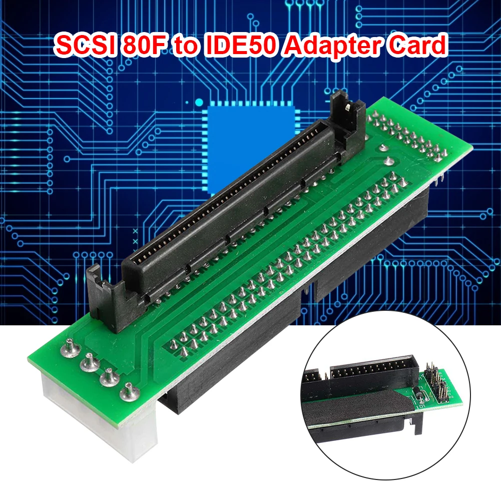 Адаптер для жесткого диска компьютера SCSI80F IDE50 SCSI SCA IDE, преобразователь с 80 Pin на 50 Pin, плата модуля, аксессуары
Адаптер для жесткого диска компьютера SCSI80F IDE50 SCSI SCA IDE, преобразователь с 80 Pin на 50 Pin, плата модуля, аксессуары
