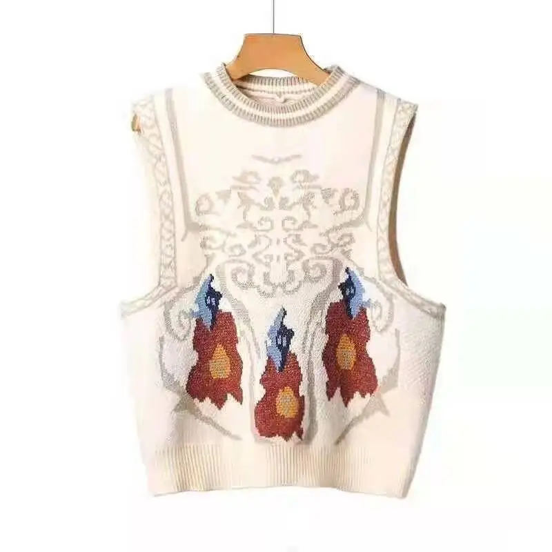 2021 New Vintage Sweater Vest Sleeveless O Neck Knitted Pullover Loose Fashion Casual Jumper Mujer Woman Clothes Winter Tops
2021 New Vintage Sweater Vest Sleeveless O Neck Knitted Pullover Loose Fashion Casual Jumper Mujer Woman Clothes Winter Tops