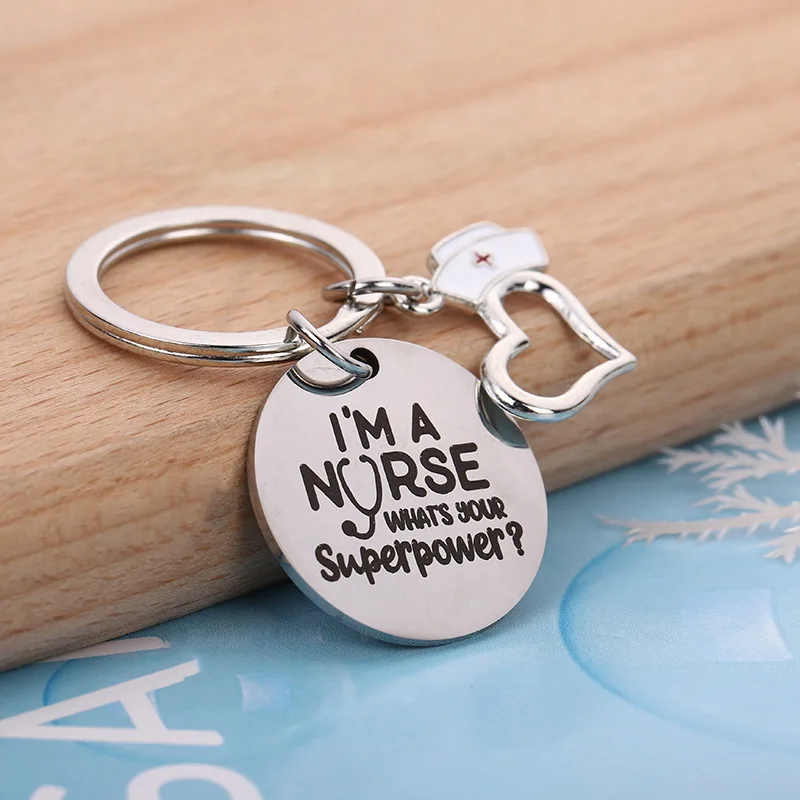 Personality Stainless Steel Key Chains for Nurse Best Gifts Doctor Friend Son Daughter Gifts Keychain Fashion Jewelry Accessorie
Personality Stainless Steel Key Chains for Nurse Best Gifts Doctor Friend Son Daughter Gifts Keychain Fashion Jewelry Accessorie