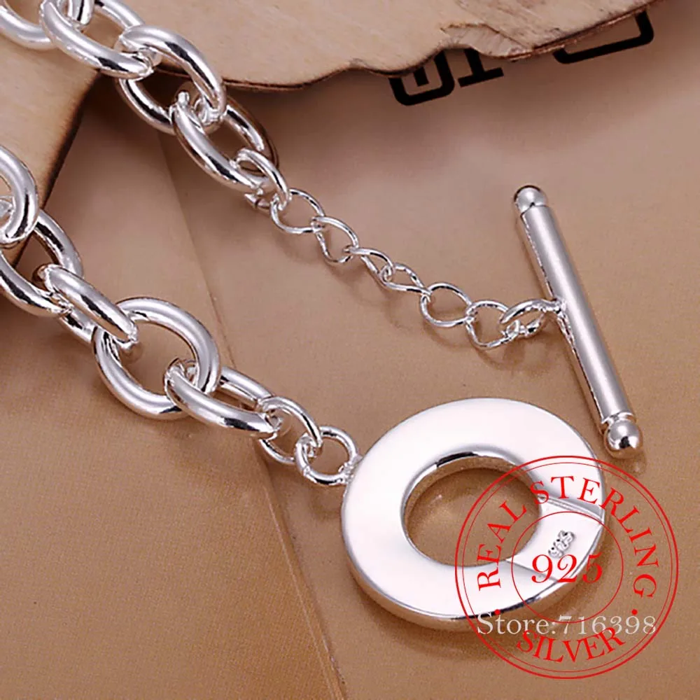 Men's Fine Jewelry 21cm Bracelet 925 Sterling Silver Charm OT Thick Link Chain Bracelets Men Women Pulseiras Bracciali Bileklik 
Men's Fine Jewelry 21cm Bracelet 925 Sterling Silver Charm OT Thick Link Chain Bracelets Men Women Pulseiras Bracciali Bileklik