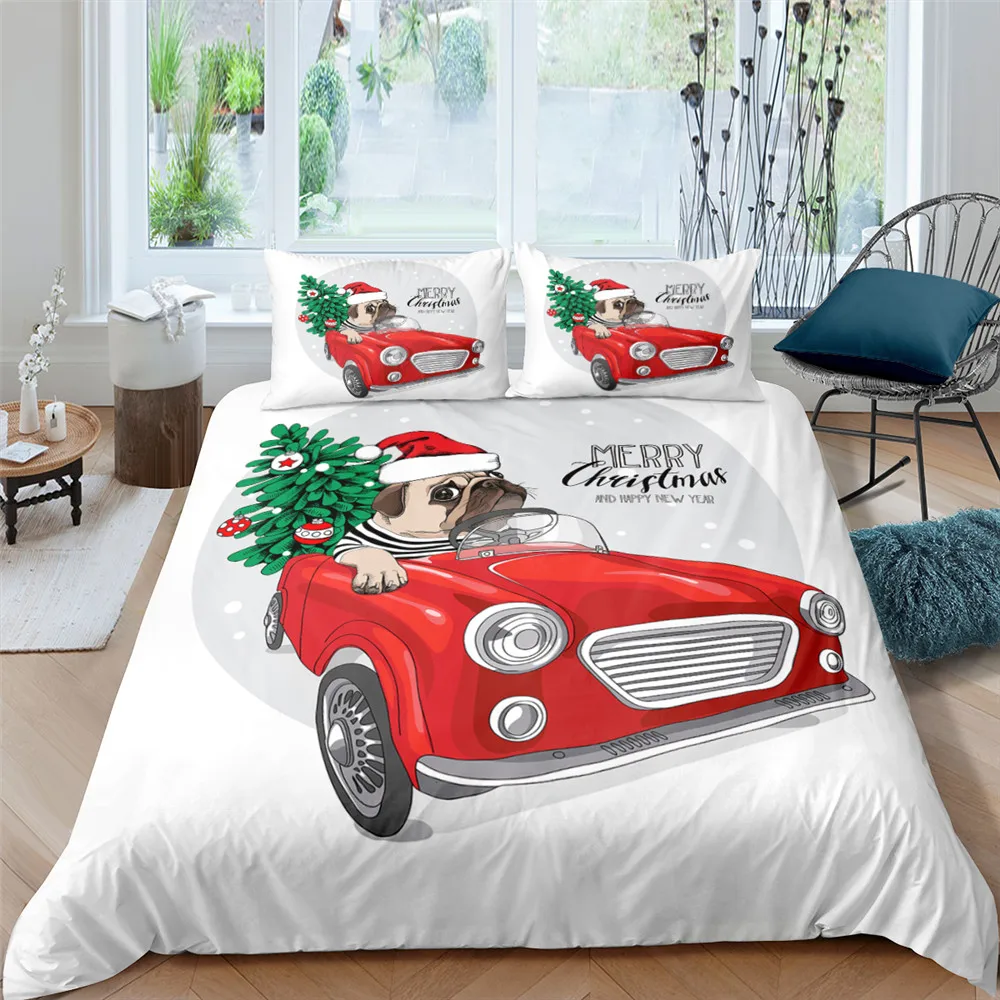 2021 3D Christmas Bedding Set Pug Dog Duvet Cover 2/3pcs Single Twin Queen King Size Bedding Luxury Home Textiles Quilt Cover
2021 3D Christmas Bedding Set Pug Dog Duvet Cover 2/3pcs Single Twin Queen King Size Bedding Luxury Home Textiles Quilt Cover