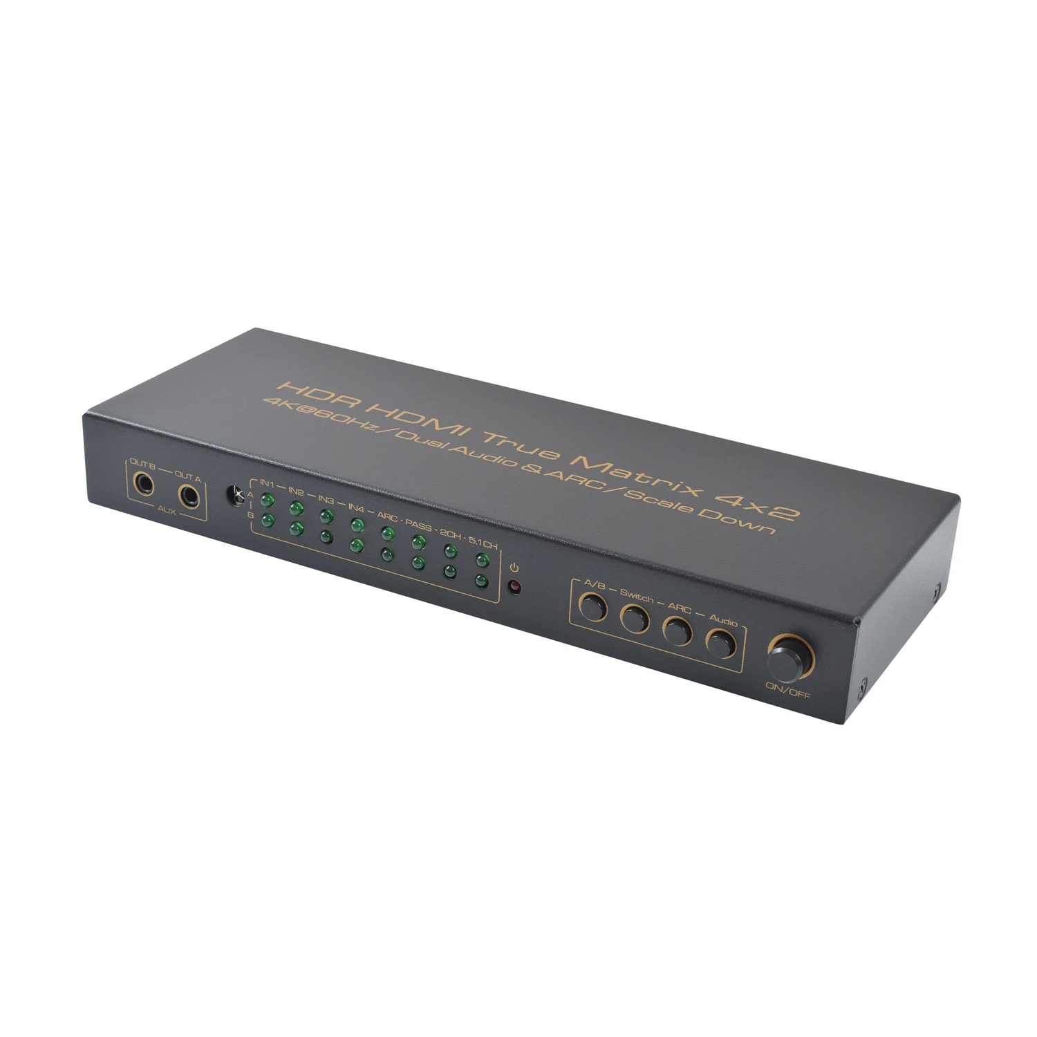 4X2 HDR HDMI Matrix Switch 4K 60Hz 4 in 2 Out HDMI Splitter Switcher o Extractor for PS3 PS4 TV DVD EU Plug
4X2 HDR HDMI Matrix Switch 4K 60Hz 4 in 2 Out HDMI Splitter Switcher o Extractor for PS3 PS4 TV DVD EU Plug