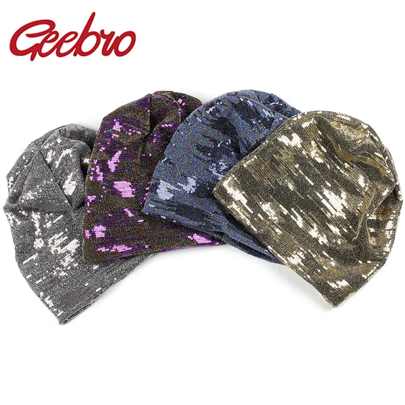 Geebro New Women Round Multicolor Sequins Slouchy Beanies Hat and Caps Men Winter Autumn Baggy Knitted Skullies Gorros
Geebro New Women Round Multicolor Sequins Slouchy Beanies Hat and Caps Men Winter Autumn Baggy Knitted Skullies Gorros
