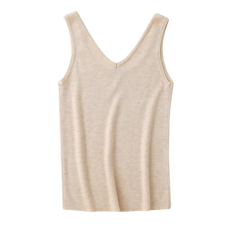 V-neck wool vest knitted suspenders women's mini vest short summer bottoming shirt sleeveless inner wear
V-neck wool vest knitted suspenders women's mini vest short summer bottoming shirt sleeveless inner wear