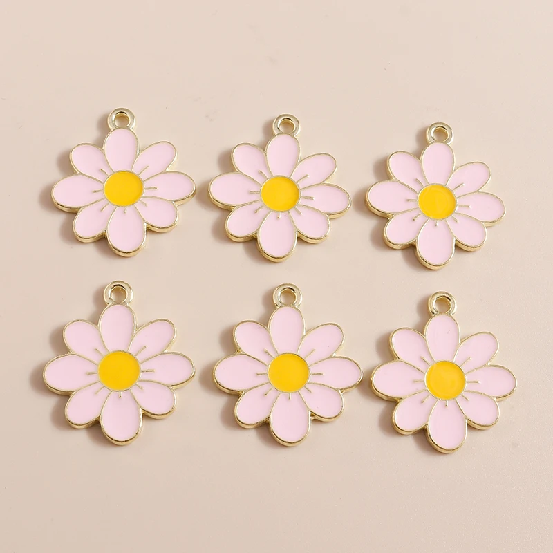 10pcs 23*21mm Cute Enamel Pink Flowers Charms for Jewelry Making Pendants Necklaces Earrings Keychain DIY Making Accessories
10pcs 23*21mm Cute Enamel Pink Flowers Charms for Jewelry Making Pendants Necklaces Earrings Keychain DIY Making Accessories