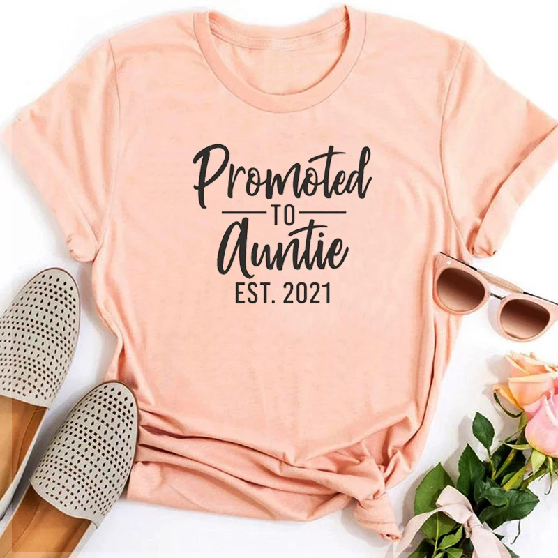 Promoted To Auntie Est. 2021 Shirts Auntie Graphic Tees Women Clothing 2021 Fashion Gift for Auntie Sexy Tops Harajuku XL
Promoted To Auntie Est. 2021 Shirts Auntie Graphic Tees Women Clothing 2021 Fashion Gift for Auntie Sexy Tops Harajuku XL