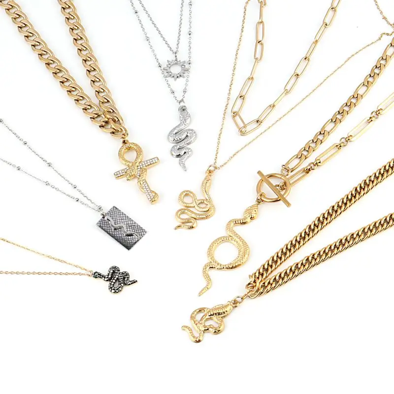 Fashion Stainless Steel Necklace Chain Necklace For Women Snake Pendant Necklace Snake Necklace Multilayer Necklace Jewelry Gift
Fashion Stainless Steel Necklace Chain Necklace For Women Snake Pendant Necklace Snake Necklace Multilayer Necklace Jewelry Gift