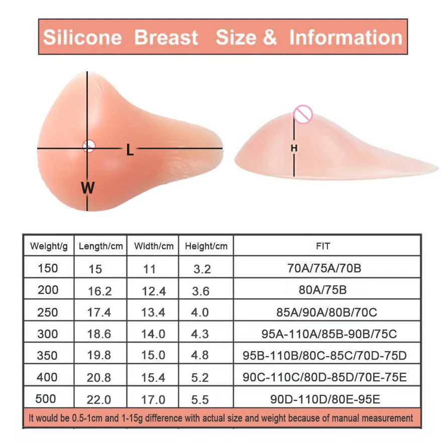 Silicone Breast Form Supports Artificial Extend Silicone Chest Fake False Breast Prosthesis 150g-500g Super Soft Sponge Pad Hot
Silicone Breast Form Supports Artificial Extend Silicone Chest Fake False Breast Prosthesis 150g-500g Super Soft Sponge Pad Hot