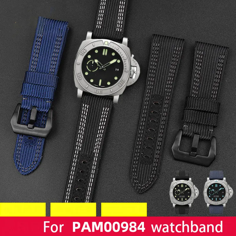 Nylon Leather Watchband for Panerai pam00984 985 fat sea canvas men's watch strap 24mm 26mm wristband watch chain accessories
Nylon Leather Watchband for Panerai pam00984 985 fat sea canvas men's watch strap 24mm 26mm wristband watch chain accessories