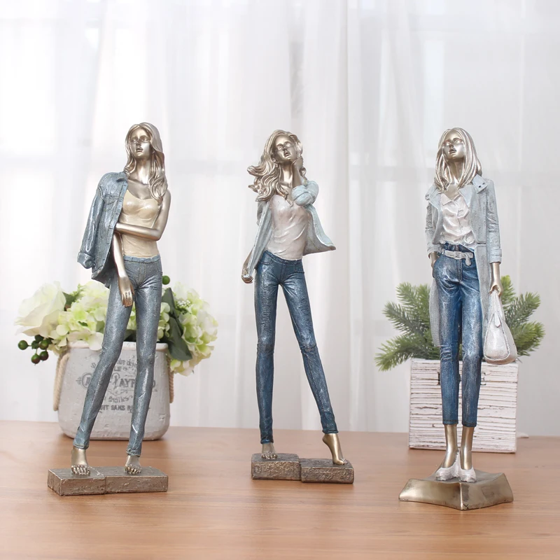 Fashion Girl In Denim Jacket With A Handbag Statue Home Decor Crafts Room Objects Character Office Resin Figurines Wedding Gifts
Fashion Girl In Denim Jacket With A Handbag Statue Home Decor Crafts Room Objects Character Office Resin Figurines Wedding Gifts
