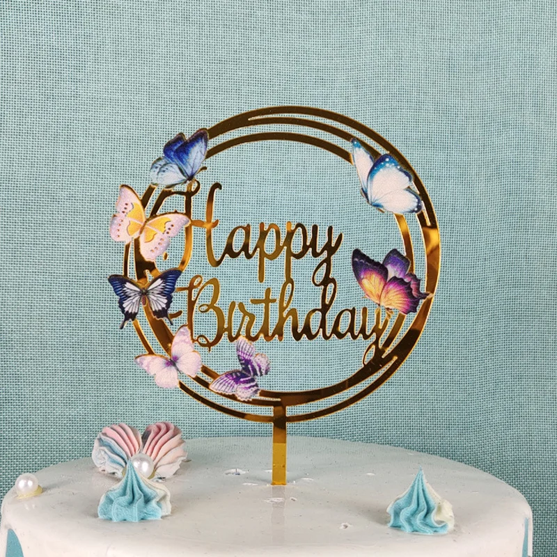 Hot Happy Birthday Cake Cupcake Topper Acrylic Cake Birthday Art Decorations Party Supplies Random Style 10-14cm in Diameter
Hot Happy Birthday Cake Cupcake Topper Acrylic Cake Birthday Art Decorations Party Supplies Random Style 10-14cm in Diameter