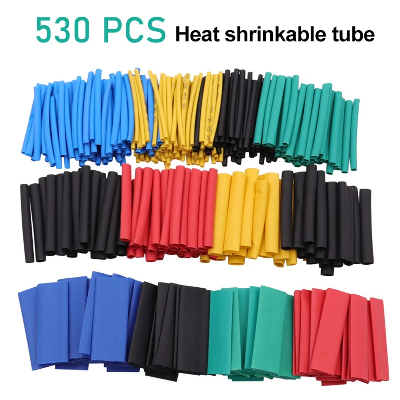 530PCS color heat shrinkable tube set, insulating sleeve electrical tape, household DIY combination shrink sleeve
530PCS color heat shrinkable tube set, insulating sleeve electrical tape, household DIY combination shrink sleeve