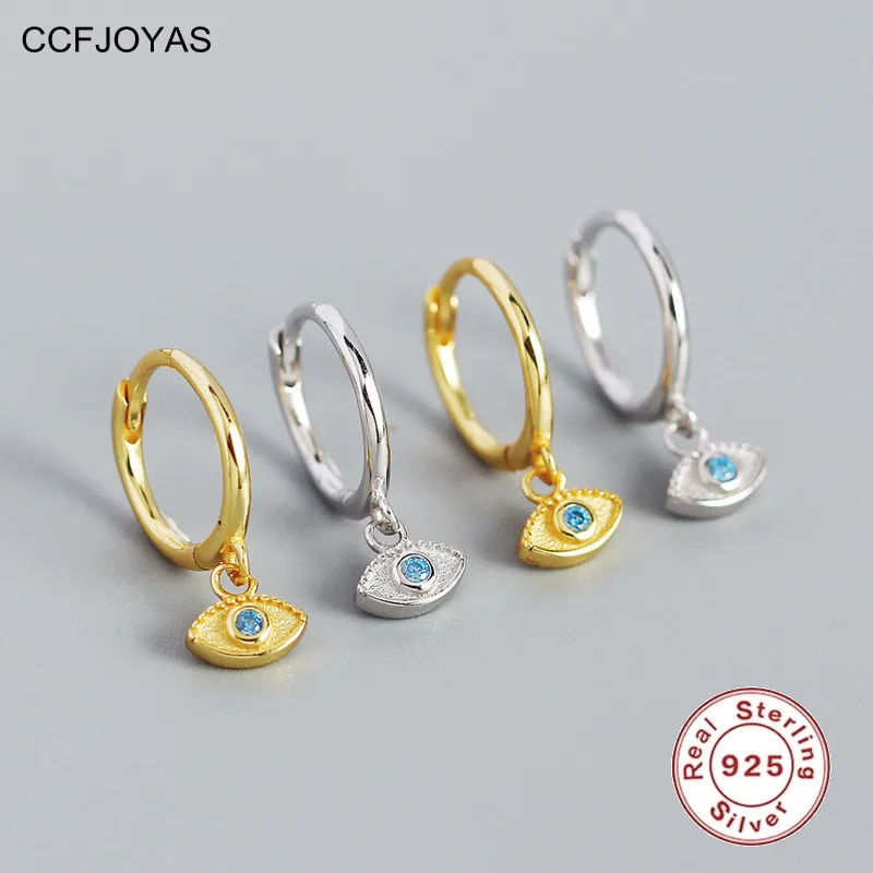 CCFJOYAS 8.5mm S925 Silver Evil Eye Hoop Earrings European and American Geometric Blue Eyes Earrings Fashion Jewelry New Arrival
CCFJOYAS 8.5mm S925 Silver Evil Eye Hoop Earrings European and American Geometric Blue Eyes Earrings Fashion Jewelry New Arrival
