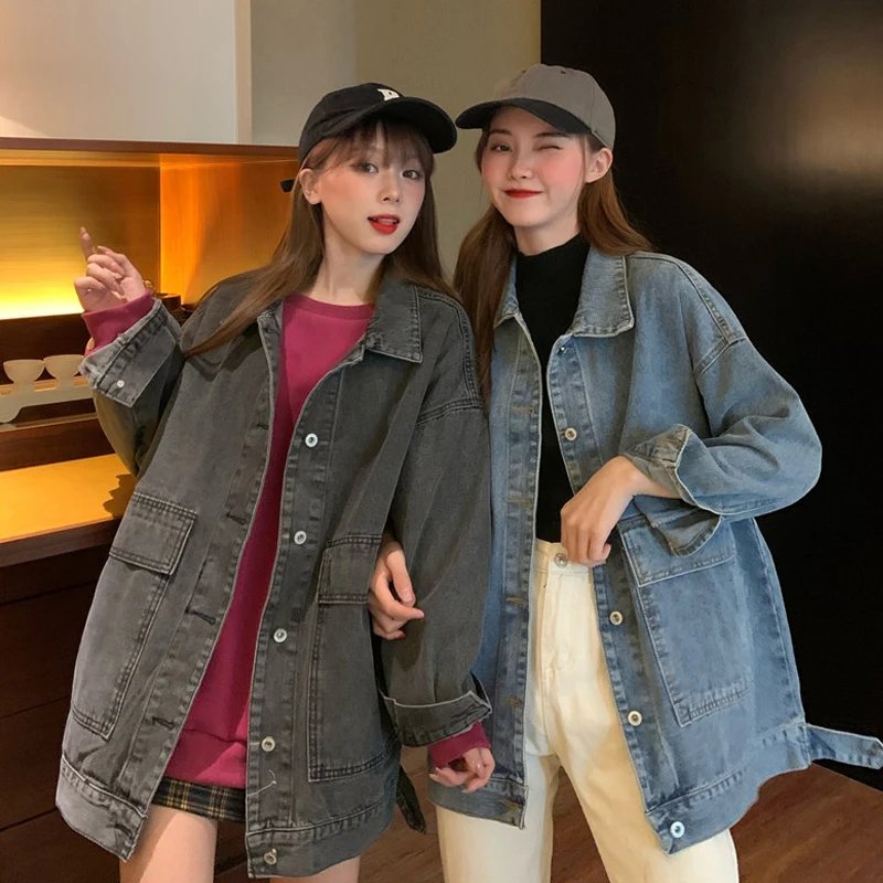 Spring and autumn new Korean style loose denim jacket female ins denim jacket women woman jacket
Spring and autumn new Korean style loose denim jacket female ins denim jacket women woman jacket