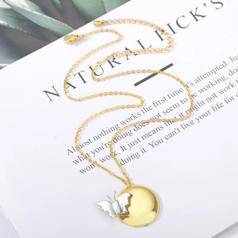Charms Butterfly Pendant Necklace For Women Stainless Steel Gold Color Butterflies Jewelry Aesthetic Necklace Birthday Gifts
Charms Butterfly Pendant Necklace For Women Stainless Steel Gold Color Butterflies Jewelry Aesthetic Necklace Birthday Gifts