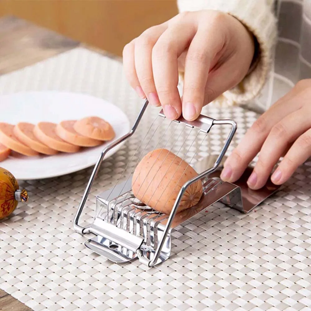 Stainless Steel Egg Slicer Cutter Boiled Egg Fruit Vegetable Mushroom Slicer Multifunction Kitchen Accessories Tools
Stainless Steel Egg Slicer Cutter Boiled Egg Fruit Vegetable Mushroom Slicer Multifunction Kitchen Accessories Tools