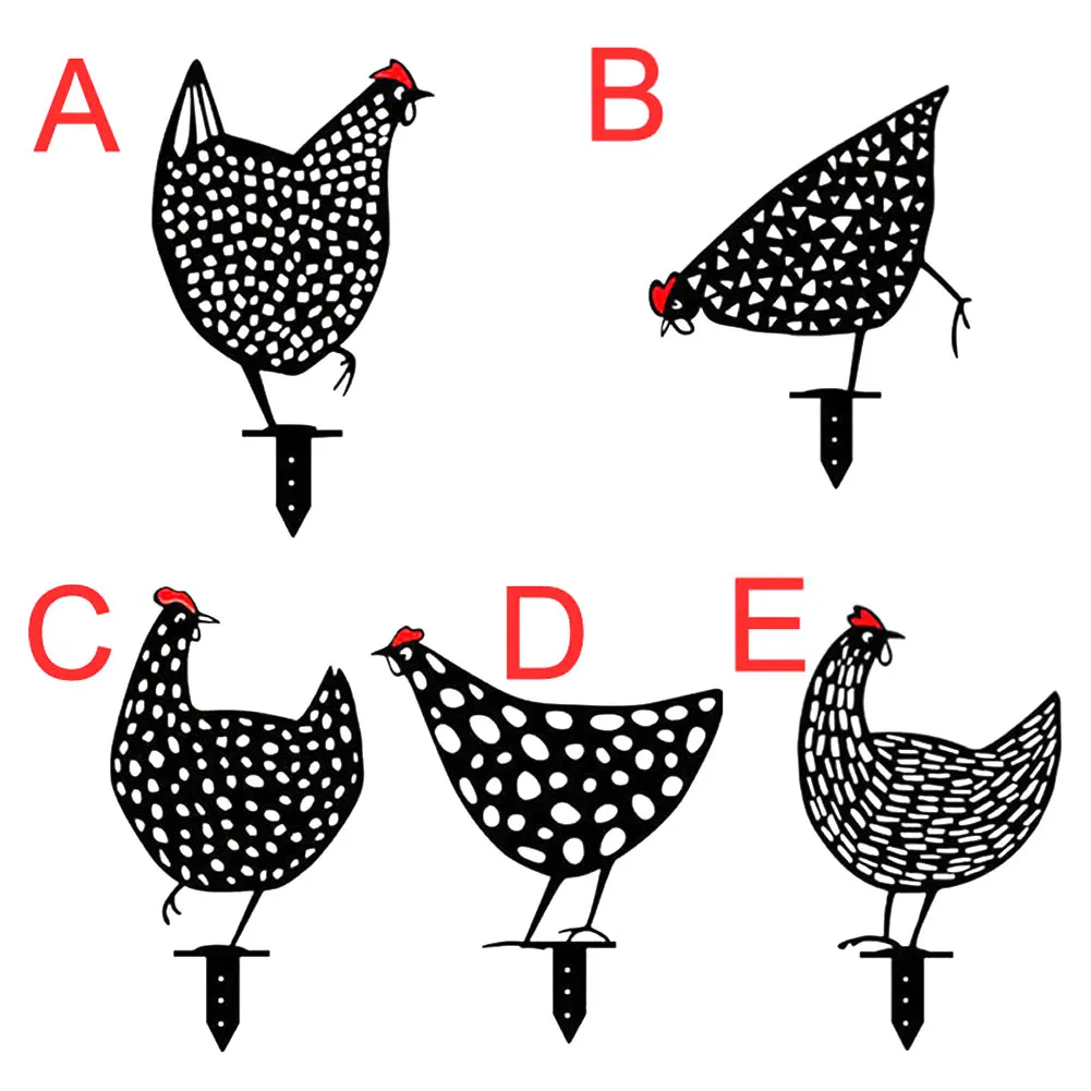 5 Styles Black Chicken Yard Art Outdoor Garden Backyard Lawn Stakes Large Metal Hen For Easter Yard Decor 36*21*0.1CM
5 Styles Black Chicken Yard Art Outdoor Garden Backyard Lawn Stakes Large Metal Hen For Easter Yard Decor 36*21*0.1CM