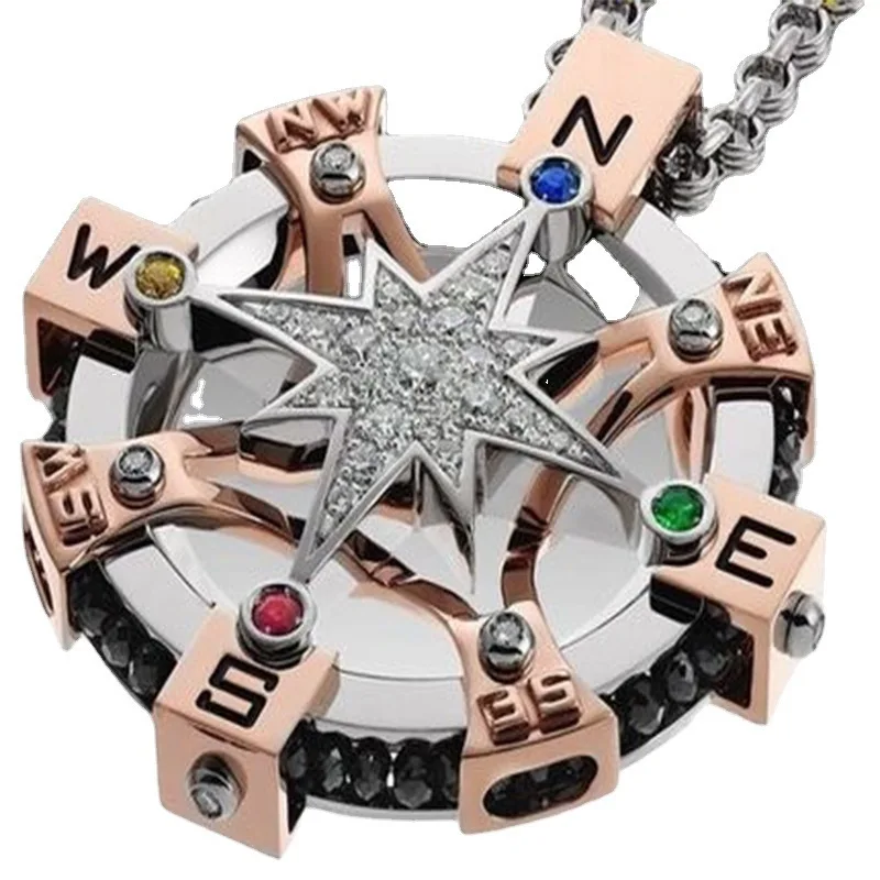 New Fashion Nordic Style Compass Punk Style Skull Necklace Inlaid Zircon Necklace Pendant Party Jewelry Gift
New Fashion Nordic Style Compass Punk Style Skull Necklace Inlaid Zircon Necklace Pendant Party Jewelry Gift