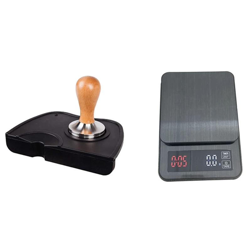 Hand Punch Timing Coffee Scale 5Kg/0.1G With Coffee Tamper 58Mm Espresso Machine Portafilter Et With Mat
Hand Punch Timing Coffee Scale 5Kg/0.1G With Coffee Tamper 58Mm Espresso Machine Portafilter Et With Mat