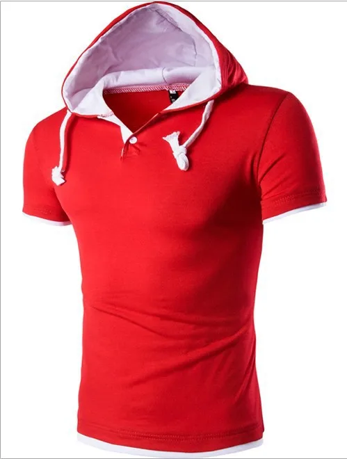 Men's wear 2021 summer new men's casual slim hooded short sleeve T-shirt fashion 
Men's wear 2021 summer new men's casual slim hooded short sleeve T-shirt fashion