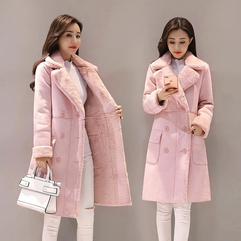 Winter Jacket Plus Size Women's Warm Velvet Thickened Suede Long Coat Parka Jacket Women Double Breasted Jacket
Winter Jacket Plus Size Women's Warm Velvet Thickened Suede Long Coat Parka Jacket Women Double Breasted Jacket