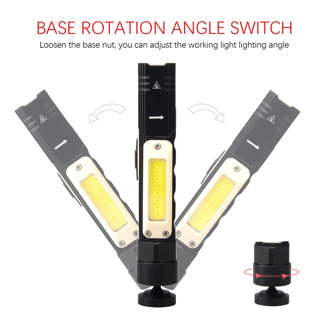LED flashlight hands free dual fuel 90 degree rotating clip 8000lm torch waterproof magnet Mini lighting LED flashlight outdoor
LED flashlight hands free dual fuel 90 degree rotating clip 8000lm torch waterproof magnet Mini lighting LED flashlight outdoor