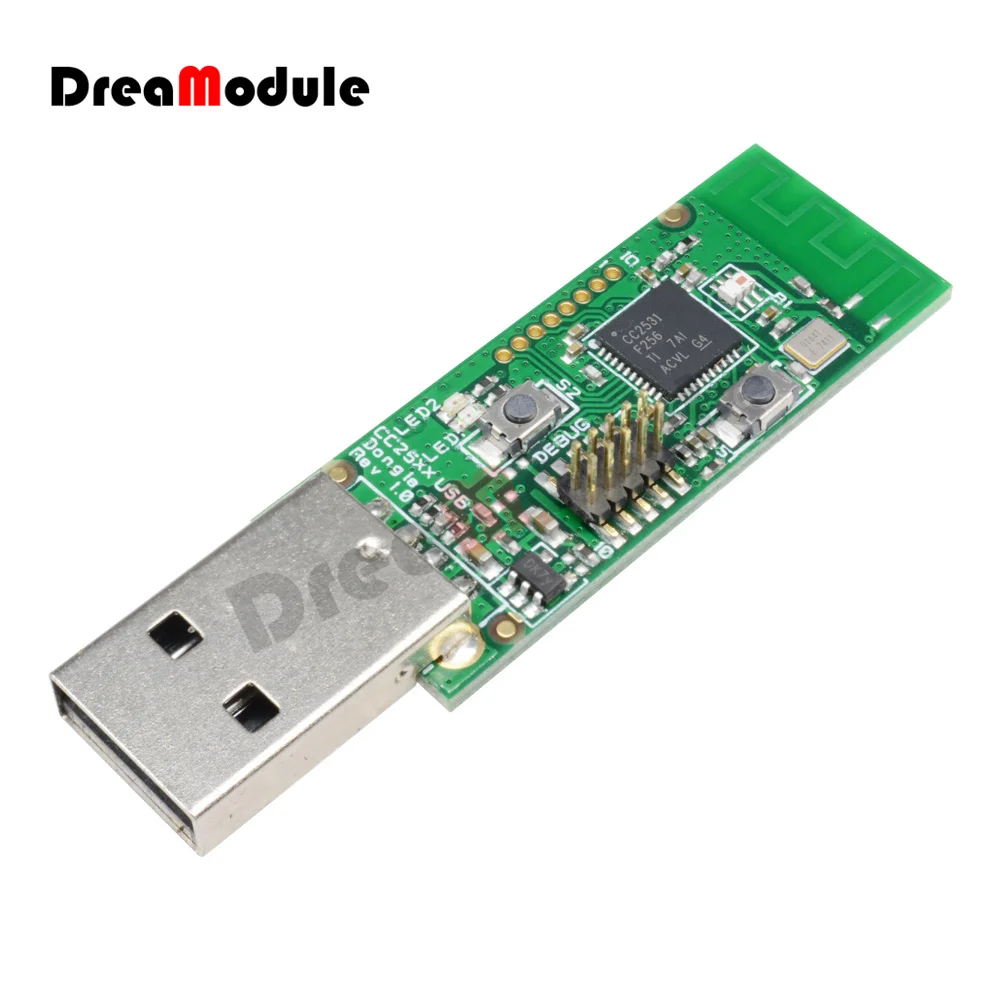 Wireless Zigbee CC2531 sniffer bare board packet protocol analyzer module USB interface dongle capture packet
Wireless Zigbee CC2531 sniffer bare board packet protocol analyzer module USB interface dongle capture packet