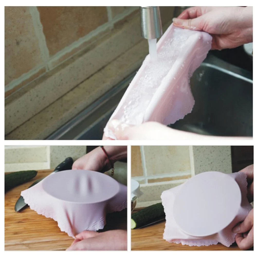 4PCS Silicone Bowl Covers Stretch Food Saver Wraps Reusable Expandable Food Lids (Blue Green White)
4PCS Silicone Bowl Covers Stretch Food Saver Wraps Reusable Expandable Food Lids (Blue Green White)