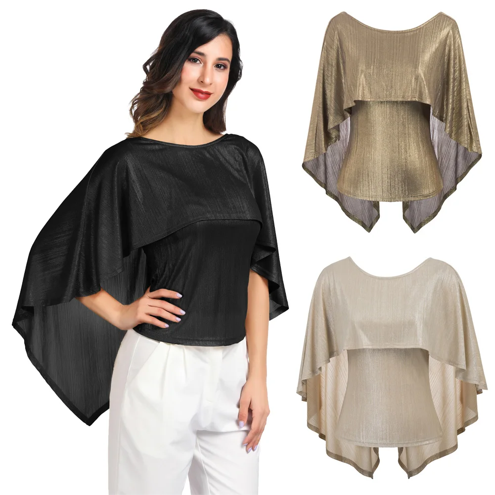 Grace Karin Sexy Women Blouse Ball Gown Party Casual Shirts Summer Tops Backless Clubwear Irregular Drape Decorated Cape Tops
Grace Karin Sexy Women Blouse Ball Gown Party Casual Shirts Summer Tops Backless Clubwear Irregular Drape Decorated Cape Tops