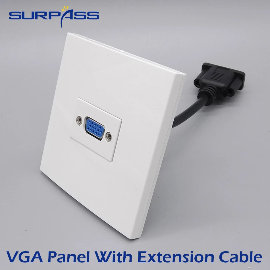 Новая настенная панель VGA с удлинительным кабелем задняя Женская и розетка для 4K