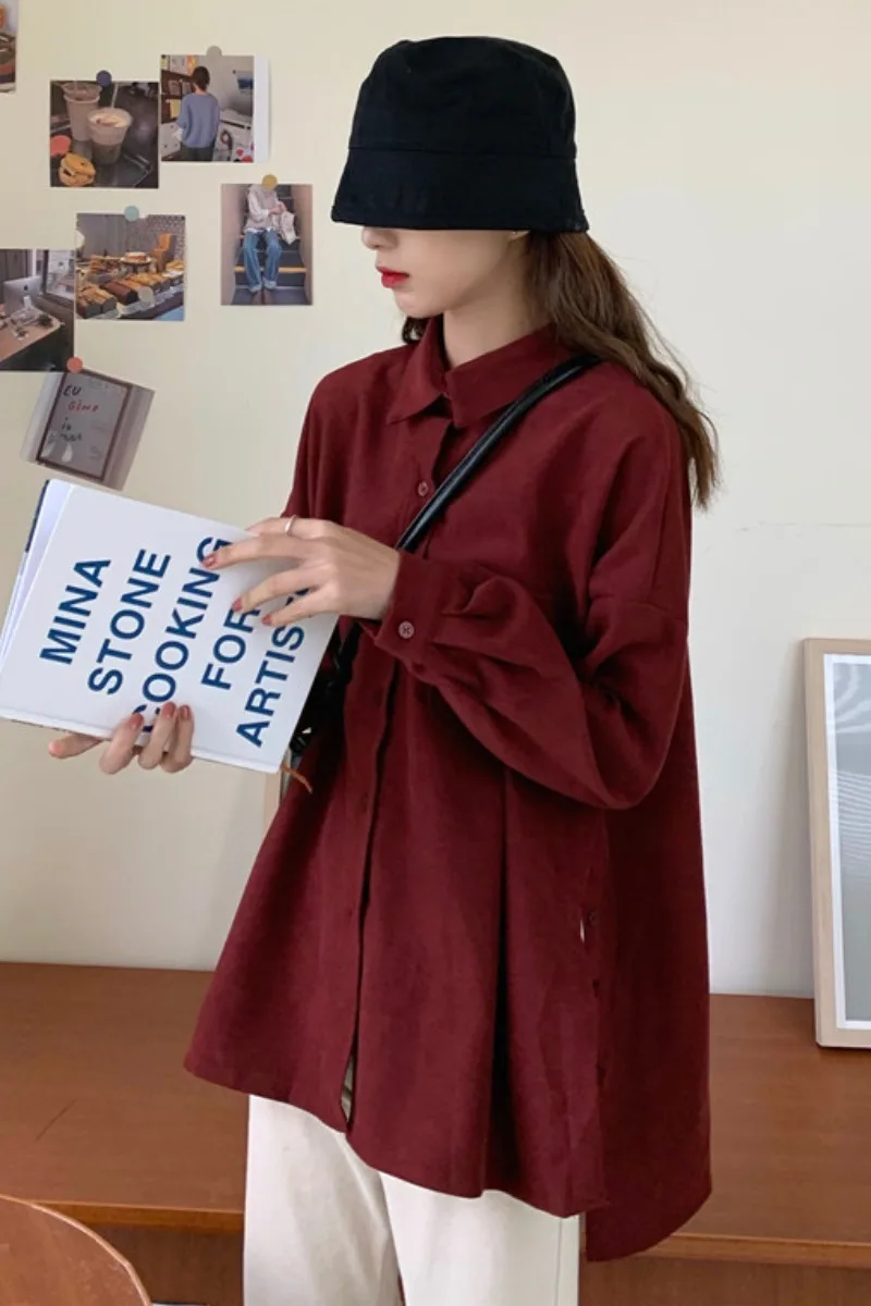 Corduroy Shirt Women's Retro Hepburn Style Spring And Autumn Wear 2021 New French Students' Thin Shirt Fashion
Corduroy Shirt Women's Retro Hepburn Style Spring And Autumn Wear 2021 New French Students' Thin Shirt Fashion